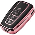 thumbnail image 1 of Key Fob Cover Compatible with Toyota RAV4 Camry 4Runner Highlander Corolla Prius Avalon C-HR GT86 2018-2025 Keychain Case Holder Protector,Rose, 1 of 5