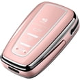 thumbnail image 1 of Key Fob Cover Compatible with Toyota RAV4 Camry 4Runner Highlander Corolla Prius Avalon C-HR GT86 2019-2025 Keychain Case Holder Protector,Chalk Pink, 1 of 5