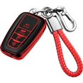 thumbnail image 1 of Key Fob Cover Compatible with Toyota RAV4 Highlander Corolla Prius Camry Avalon C-HR GT86 2019-2025 Keychain Case Holder Protector,Blue, 1 of 6