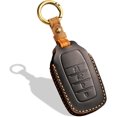 thumbnail image 1 of Key Fob Cover Compatible with Toyota Tundra Corolla Cross Venza Sequoia Highlander Avalon RAV4 Camry C-HR Prius Keychain Case Holder Protector,Black, 1 of 7