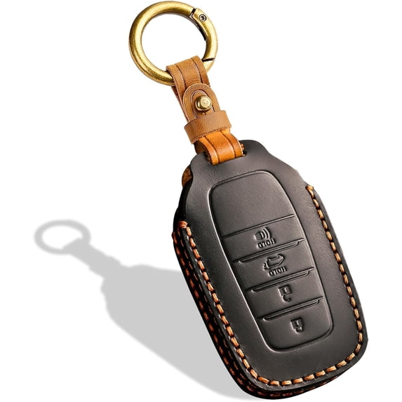 Key Fob Cover Compatible with Toyota Tundra Corolla Cross Venza Sequoia Highlander Avalon RAV4 Camry C-HR Prius Keychain Case Holder Protector,Black