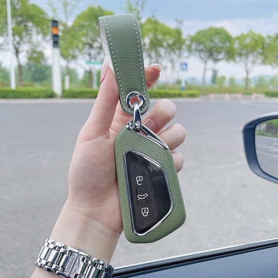 Key Fob Cover Compatible with Volkswagen Atlas 2018-2026 Keychain Case Holder Protector,Blue