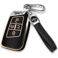 thumbnail image 1 of Key Fob Cover Compatible with Volkswagen Atlas Alltrack Jetta Passat Tiguan Keychain Case Holder Protector,Black, 1 of 8