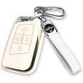 thumbnail image 1 of Key Fob Cover Compatible with Volkswagen Atlas Alltrack Jetta Passat Tiguan Keychain Case Holder Protector,White, 1 of 8