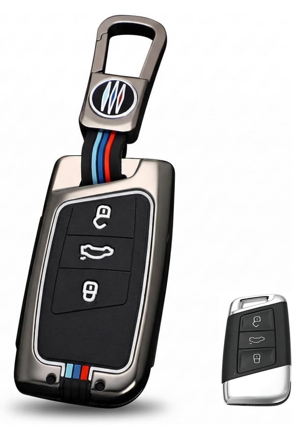 Key Fob Cover Compatible with Volkswagen Atlas Jetta Passat 2018-2022 Keychain Case Holder Protector,1