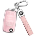 thumbnail image 1 of Key Fob Cover Compatible with Volkswagen Beetle GTI Jetta Passat Tiguan Keychain Case Holder Protector,Pink, 1 of 7