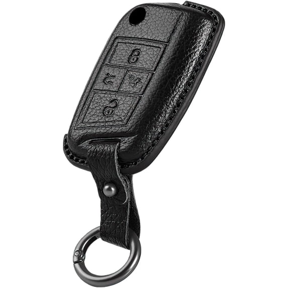 Key Fob Cover Compatible with Volkswagen Tiguan Jetta Passat Golf Keychain Case Holder Protector,Black