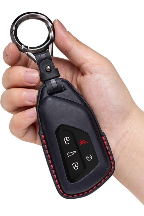 Key Fob Cover Compatible with Volkswagen VW Atlas ID.3 ID.4 ID.6 Golf 8 GTI R Seat Leon 2020-2026 3/4/5 Button Keychain Case Holder Protector,Black