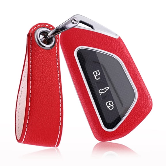 Key Fob Cover Compatible with Volkswagen VW Atlas ID.3 ID.4 ID.6 Golf 8 GTI R Seat Leon 2020-2026 3/4/5 Button Keychain Case Holder Protector,Blue