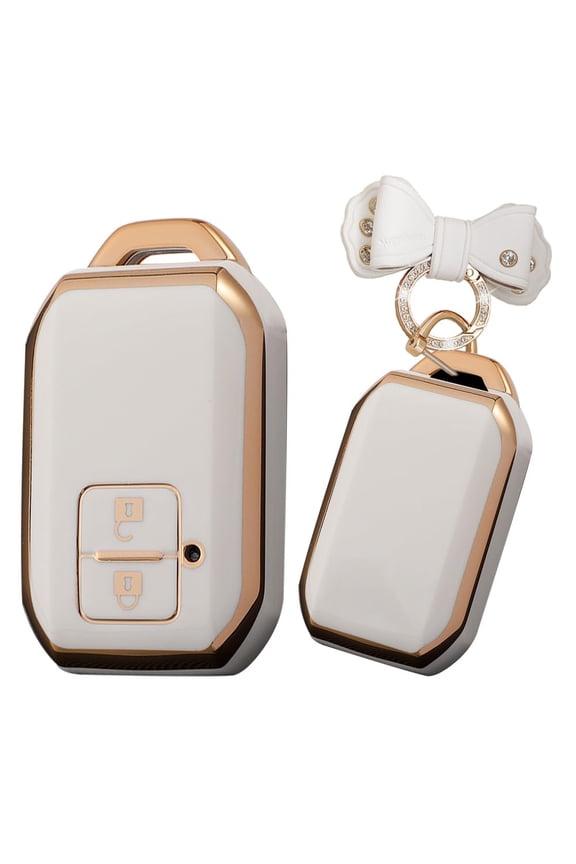 Key Fob Cover Fit For Suzuki Swift Key Case Keychain Key Shell Box Soft TPU Accessories Protector 2 button Keychain