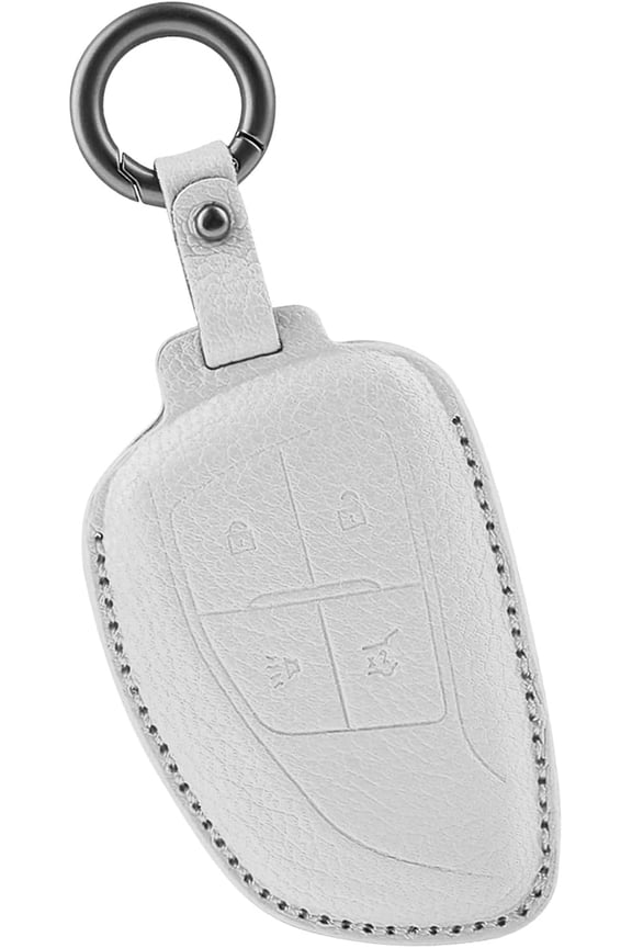 Key Fob Cover Fit for Buick Envision Avenir Chevy Suburban GMC Yukon 2020-2024 Keychain Leather Full Protection Key Shell Key Case Car Accessories