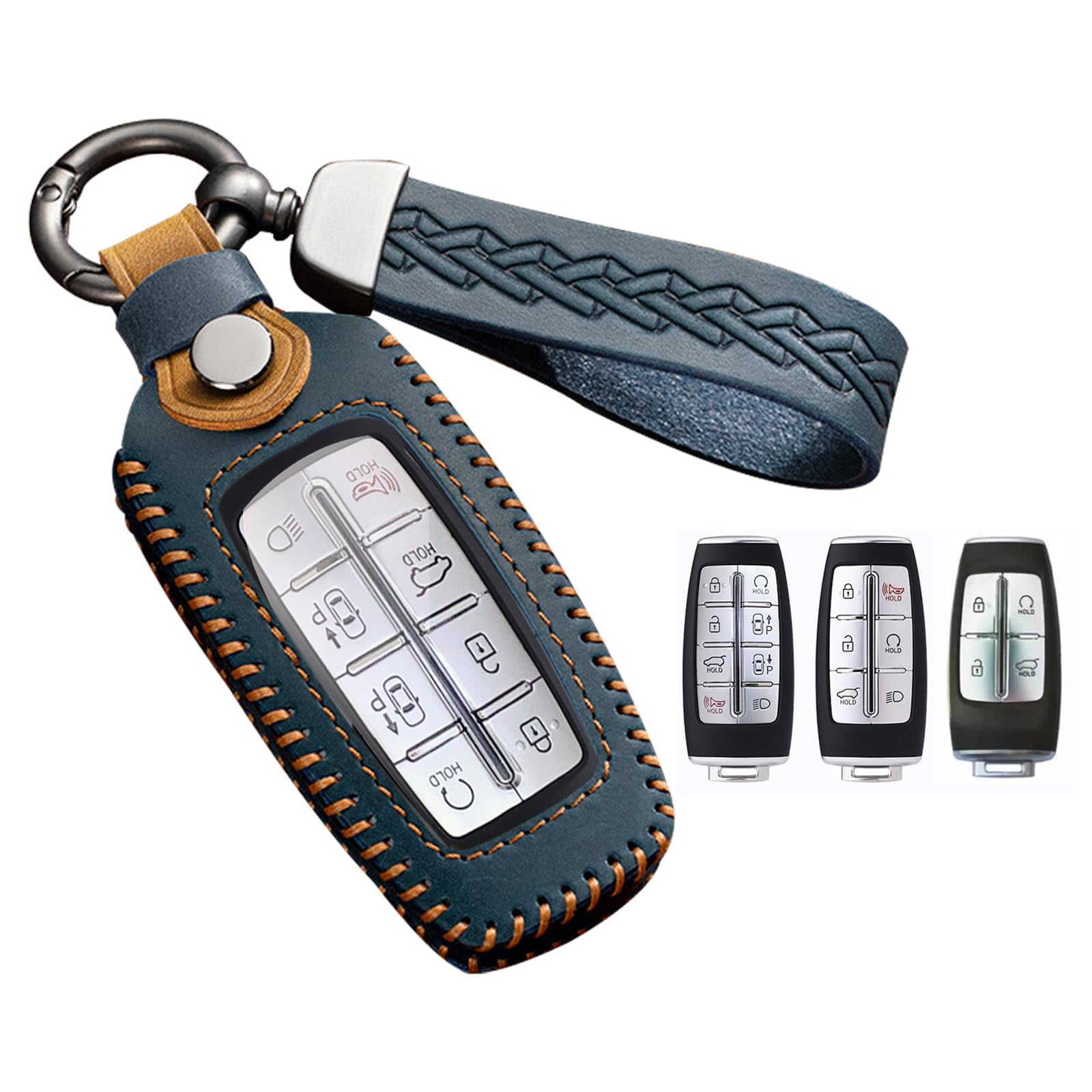 Silicone Key Fob Cover For Infiniti QX60 QX80 | 5-Button Protector | Gray, 2-Pack - View #11