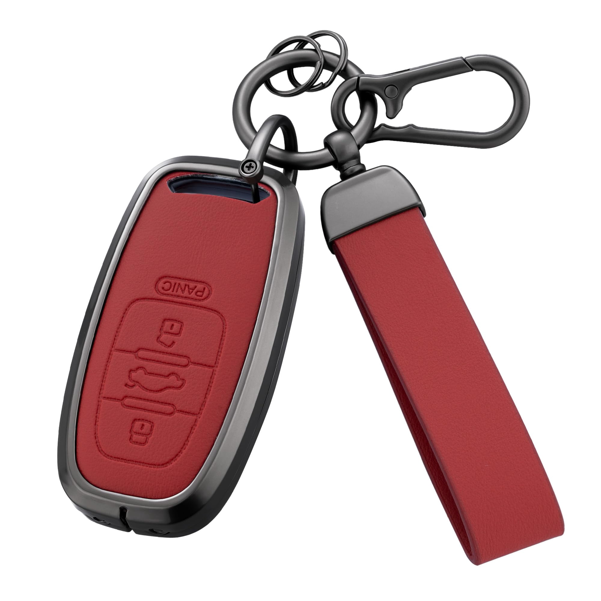 Key Fob Cover with Heavy-duty Keychain for Audi A1 A3 A4 A5 A6 A7 A8 ...