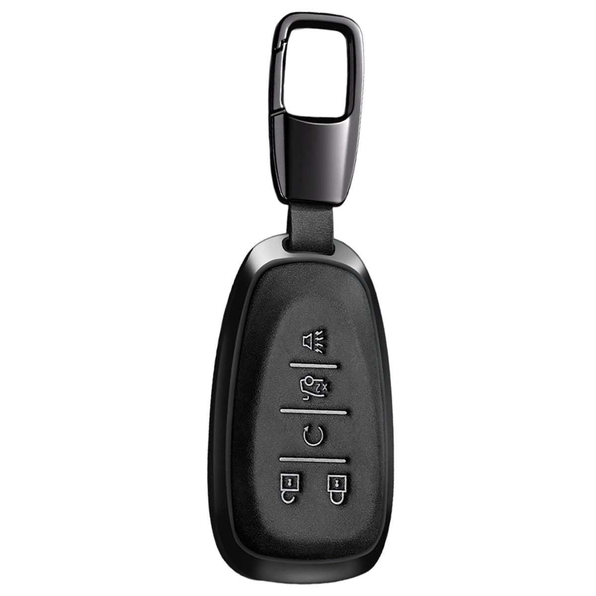 For Key Fob Cover Leather Car Compatible for 2016 2017 2018 2029 2020 2021 Equinox Malibu Camaro Cruze Blazer Sonic Volt Traverse Trax 5 Button Key Case-G Style