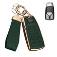 thumbnail image 1 of Key Fob Cover for Audi with Key Chain, Upper Leather + Soft TPU Key Cover Case Shell for A4 Q7 Q5 TT A5 SQ5 R8 S5, 1 of 9