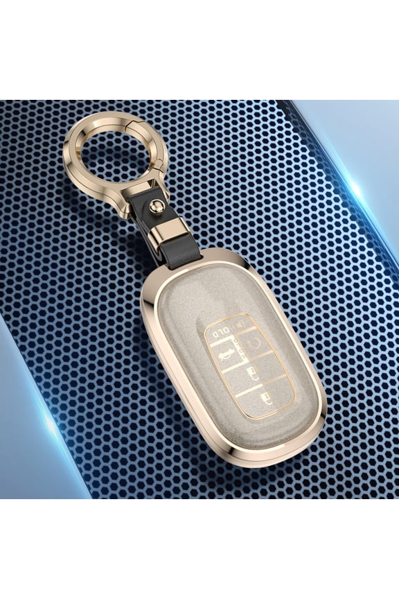 Key Fob Cover for Honda Aluminium Alloy Car Key Case with Key Ring for 2022 2023 Honda Accord Civic CRV HRV Pilot Sport SI EX EXL