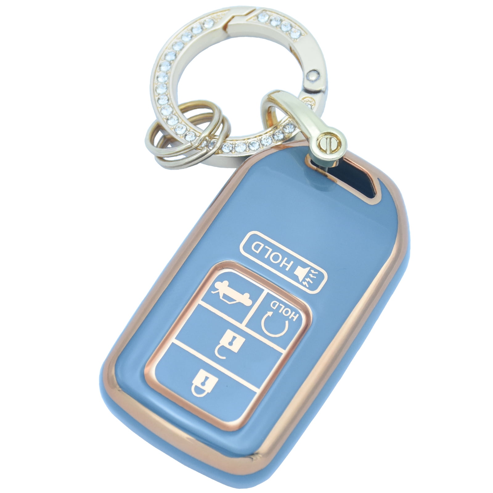 Key Fob Cover With Diamond Keychain Compatible With Chevy Car Key Holder Compatible Chevrolet 2014 2021 Gmc Sierra Canyon Yukon Suburban Tahoe Silverado Colora