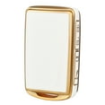 thumbnail image 1 of OFFCURVE for Mazda Key Fob Cover Case Soft TPU Key Fob Case for 2020 2021 2022 2023 Mazda CX5 CX30 CX9 2019 2020 2021 Mazda 3 Mazda 3 Hatchbac White Gold, 1 of 9