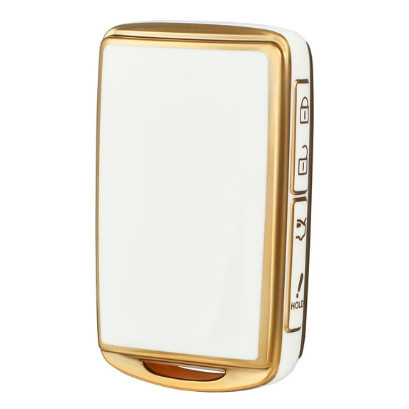 OFFCURVE for Mazda Key Fob Cover Case Soft TPU Key Fob Case for 2020 2021 2022 2023 Mazda CX5 CX30 CX9 2019 2020 2021 Mazda 3 Mazda 3 Hatchbac White Gold