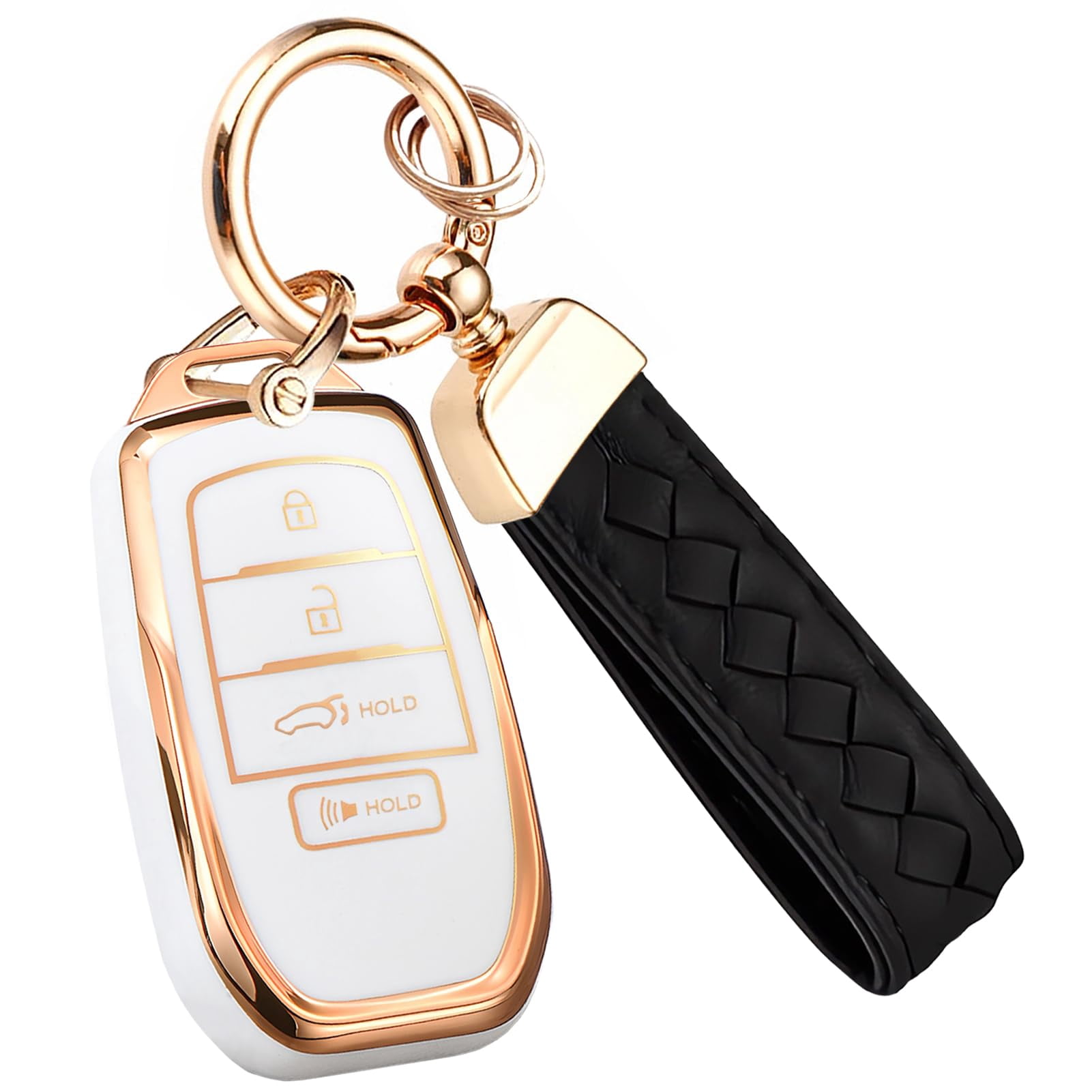 Key Fob Cover for Toyota Crown Corolla Cross Grand Highlander Land Cruise Prius Sequoia Tundra Venza