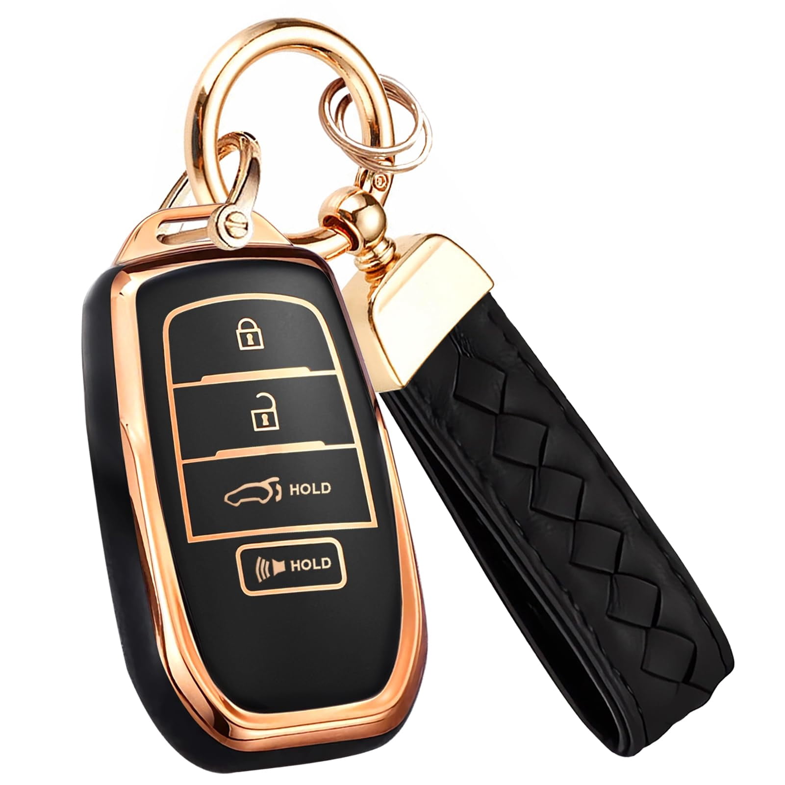 Key Fob Cover for Toyota Crown Corolla Cross Grand Highlander Land Cruise Prius Sequoia Tundra Venza