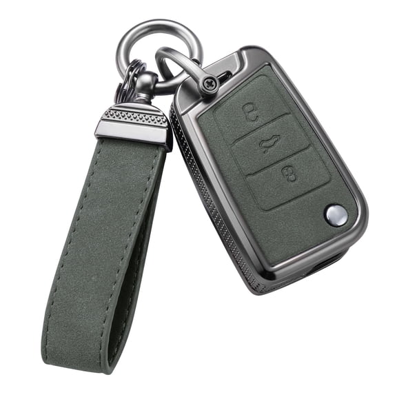 Key Fob Cover for Volkswagen, Premium Soft Full Protection Key Fob Case Compatible with VW Tiguan Atlas Jetta Passat Golf Alltrack Accessories