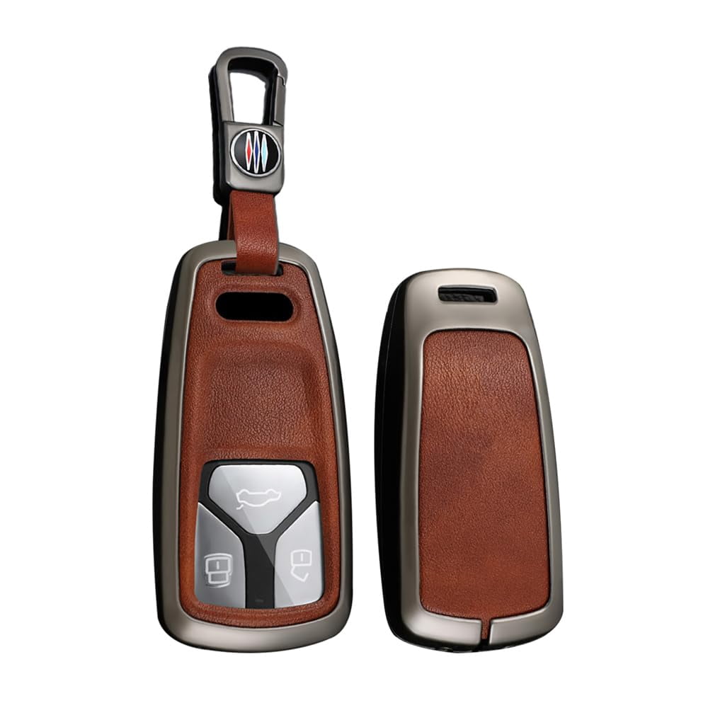 Key Fob Cover with Heavy-duty Keychain for Audi A4 A5 A6 Q3 Q5 Q7 TTS ...