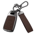 thumbnail image 1 of Key Fob Cover with Heavy-duty Keychain for Audi A4 A5 A6 Q3 Q5 Q7 TTS S4 RS4 R8 Key Case Holder Protector Metal Keychain, 1 of 7