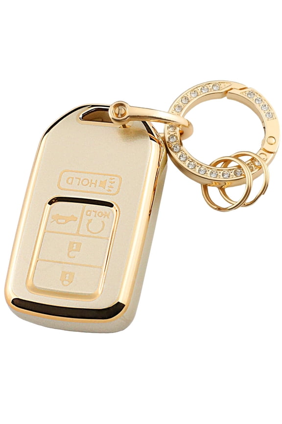 Key Fob Cover with Key Ring for Honda Accord, Civic, Passport, Pilot, Odyssey, Ridgeline, HR-V, CR-V, Insight  Car Key Shell Protective Case