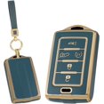 thumbnail image 1 of Key Fob Cover with Keychain TPU Car Key Case for Jeep Grand Cherokee Wagoneer L 2021-2023 Green Accessory,5 Button-Grey, 1 of 7