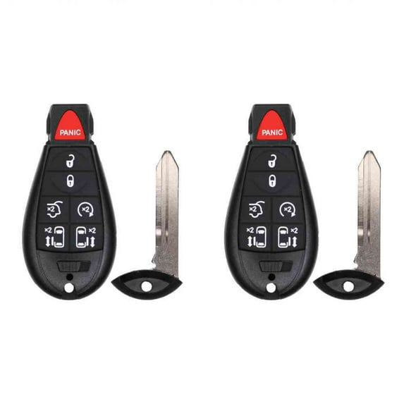 Key Fob Eye4Techs Replacement for Chrysler Town & Country 2008-2016 FCC IYZ-C01C IYZC01C Part Number 56046708 56046708AG 56046709 56046709AG Pack of 2