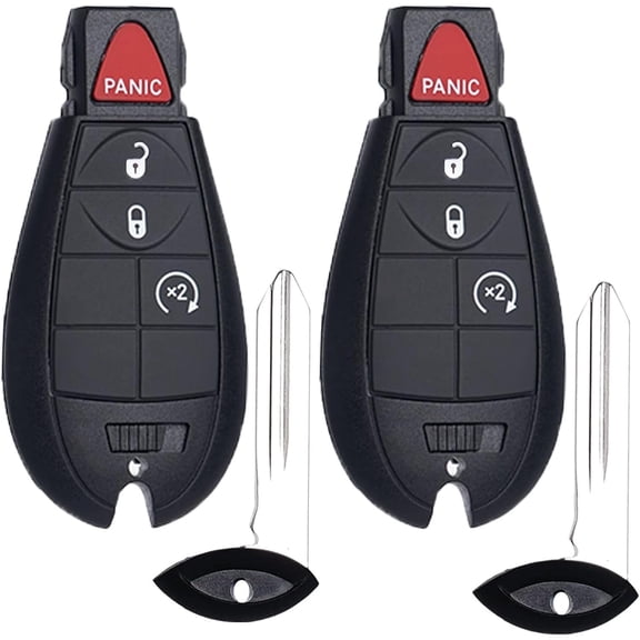 Key Fob FOBIK Keyless Remote Start Replacement Fits for Ram 1500 2500 2009-2011 2012 Grand Caravan Charger Challenger Durango Journey Jeep Grand Cherokee Commander Chrysler Town Country