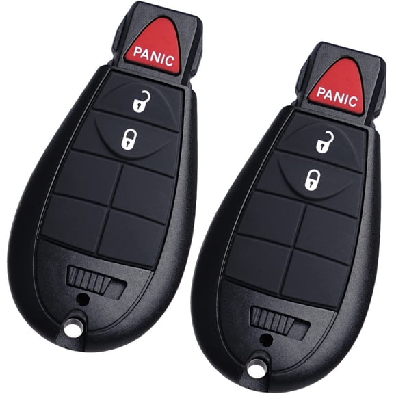 Key Fob Fobik Replacement Compatible for Dodge Ram 1500 2013-2021 2500 3500 4500 5500 HD 2013-2018 Pickup Truck Keyless Entry Remote Control GQ4-53T 56046953AE Sets of 2