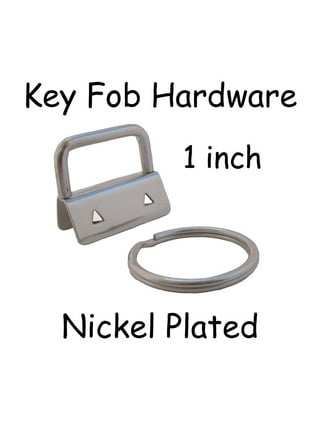 Dritz 1 inch Key Fob Hardware, Nickel, 12 Sets