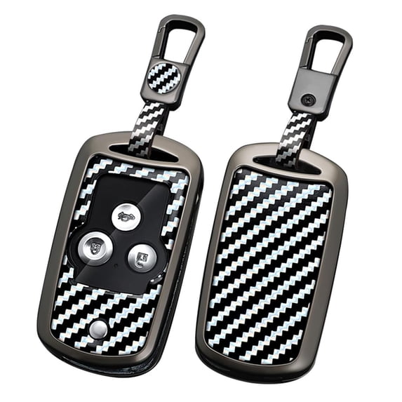Key Fob Holder Fit for Acura MDX RDX TL TSX ZDX 2008-2013 Folding Key,Keyless Entry Car Key Cover Fit for Honda Accord 2008-2012,Carbon Pattern