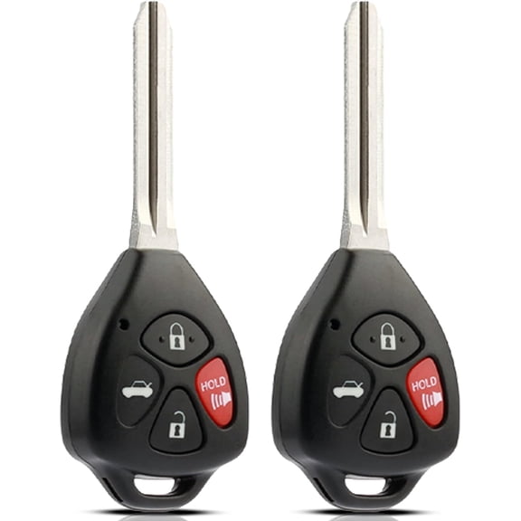 Key Fob Keyless Entry Fits for 2007 2008 2009 2010 2011 Toyota Camry / 2009 2010 Corolla Remote Control Head Key Replacement HYQ12BBY 89070-06232 4D67 H Chip 4 Buttons