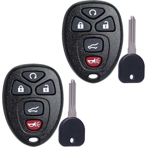 Key Fob Keyless Entry Ignition Key Fits for 2007-2014 Chevy Traverse Tahoe Suburban / Acadia Yukon / Buick Enclave / Saturn Outlook Remote Control Replacement