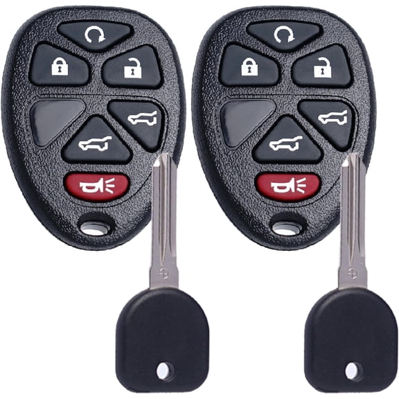 Key Fob Keyless Entry Ignition Key Fits for Yukon Chevy Tahoe Suburban Cadillac Escalade 2007 2008 2009 2010 2011 2012 2013 2014 Remote Control Replacement Key
