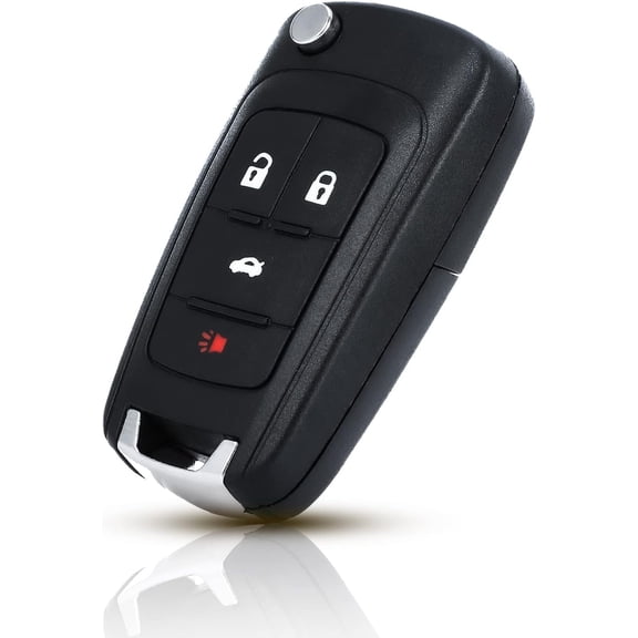 Key Fob Keyless Entry Remote Compatible with Chevy Cruze/Camaro/Impala/Equinox/GMC Terrain/Buick Lacrosse/Regal/Verano/Encore 2010-2019 Car Key Replacement for OHT01060512 (4 Buttons) (Black)