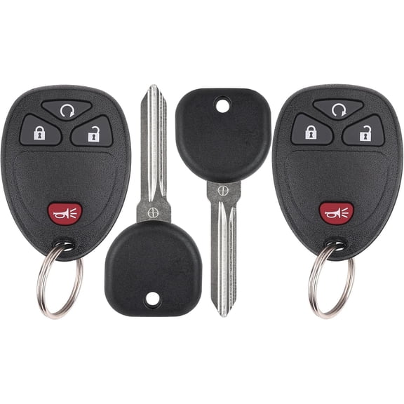 Key Fob Keyless Entry Remote Fit for Chevrolet Traverse Avalanche, Sierra, Pontiac Torrent, Saturn Outlook Vue 2007-2017, Replacement for OUC60270, (Pack of 2)