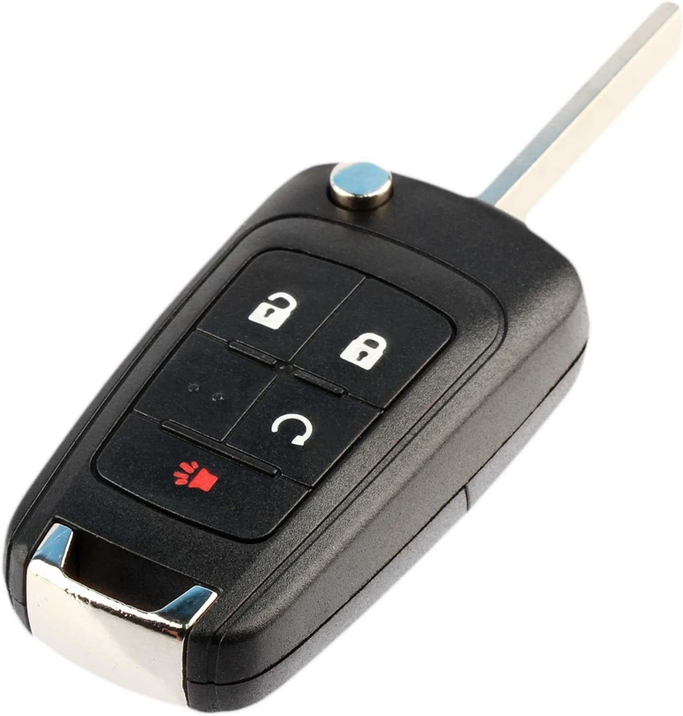 Key Fob Keyless Entry Remote Flip Shell Case & Pad fits Chevy 2010