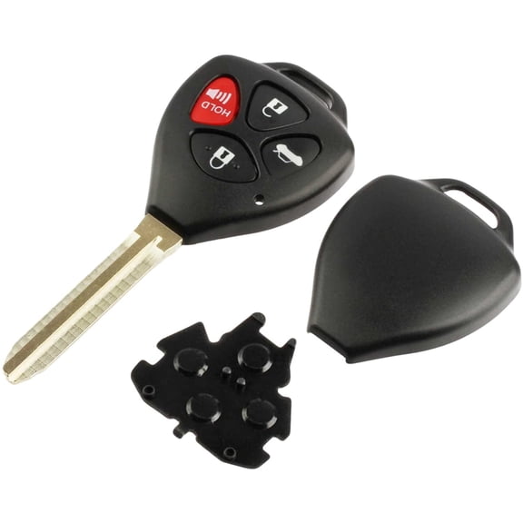 Key Fob Keyless Entry Remote Shell Case & Pad fits 2008-2013 Avalon / 2007-2011 Camry / 2008-2013 Corolla / 2009-2014 Venza (HYQ12BBY, GQ4-29T)