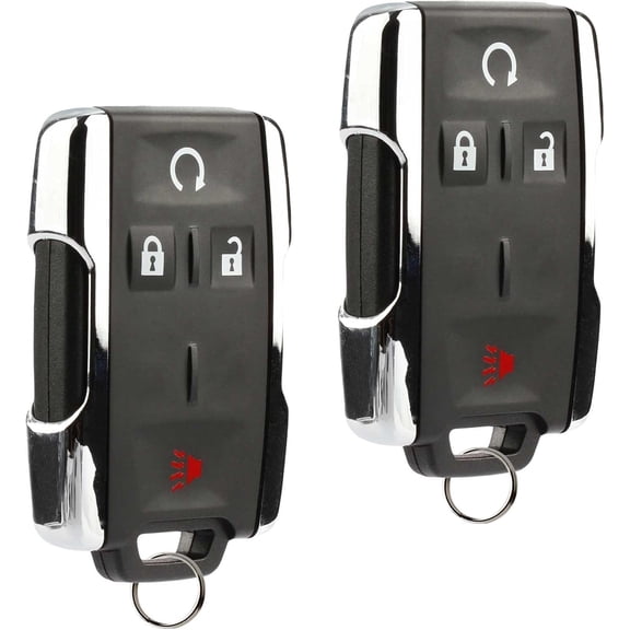 Key Fob Keyless Entry Remote Start fits Chevy Colorado/GMC Sierra Canyon 2014 2015 2016 2017 (M3N-32337100 Chrome), Set of 2