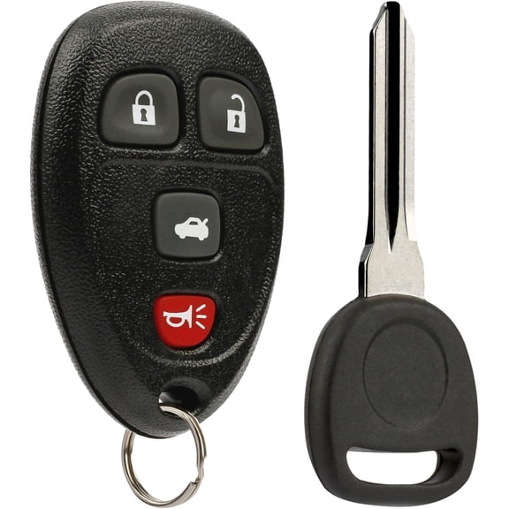 Key Fob Keyless Entry Remote fits Chevy Cobalt Malibu Pontiac G5 G6 Solstice Saturn Sky Aura (15252034 w/ Ignition Key)