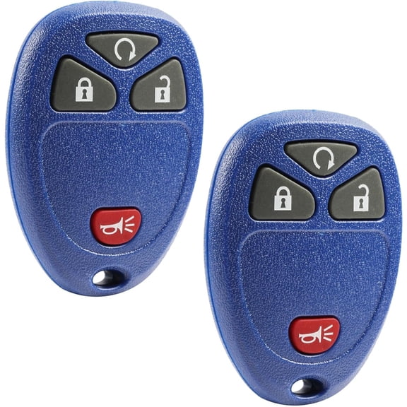 Key Fob Keyless Entry Remote fits Chevy Traverse Equinox Avalanche/GMC Sierra/Pontiac Torrent/Saturn Outlook Vue 2007 2008 2009 2010 2011 2012 2013 2014 2015 2016 (Blue), Set of 2