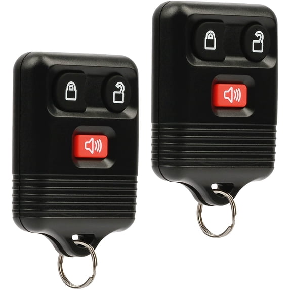 Key Fob Keyless Entry Remote fits Ford, Lincoln, Mercury, Mazda F150 F250 F350 Escape Expedition Explorer Ranger (and More), Set of 2