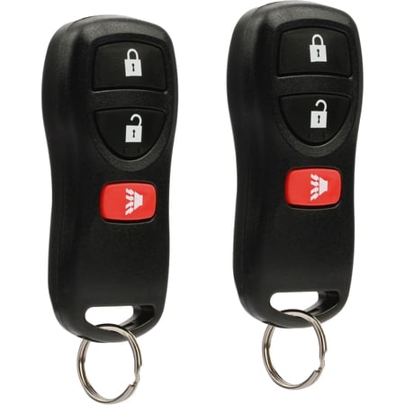 Key Fob Keyless Entry Remote fits Nissan Frontier Armada Murano Pathfinder Quest Sentra Titan Versa Xterra/Infiniti QX4 FX35 FX45 (KBRASTU15), Set of 2