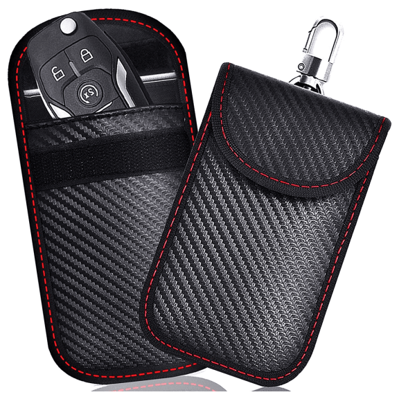 Key Fob Pouch(2 Pack), Upgraded Signal Blocking Key Fob case, Key Fob Protector Pouch,Anti-Theft locking Cage for Keyless Car Key