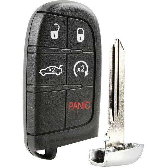 Key Fob Remote for 2011 2012 2013 2014 2015 2016 2017 2018 2019 2020 2021 2022 2023 Dart Charger Challenger Chrysler 300 5-Button M3N-40821302 - Professional Programming Required