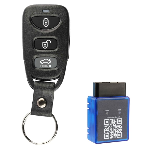 Key Fob Remote 3-Button Replacement for 2006-2010 Hyundai Sonata Elantra Sedan (OSLOKA-310T) with a Single Use OBD DIY Self Programmer Key Fob Remote Programming Tool